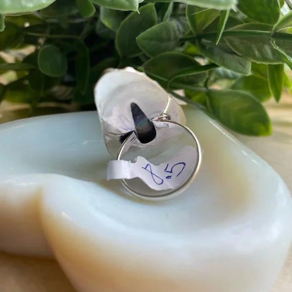 925 Labradorite Ring (Size 8.5) - Picture 4 of 5